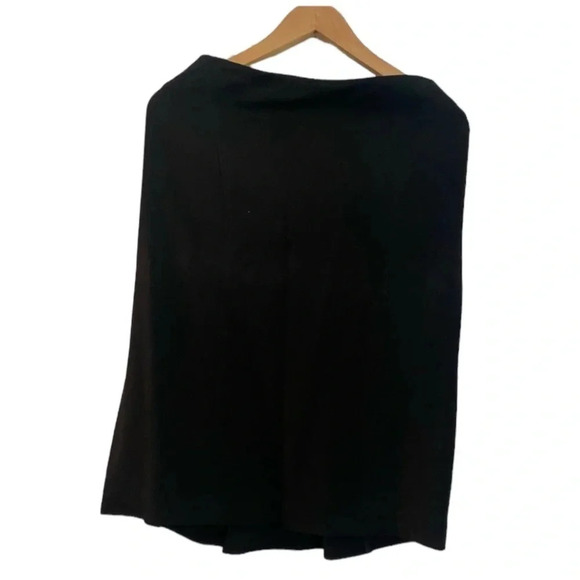 Bebe Women's Black Pencil Skirt Ruffle Detail in the Back Size 10 - Picture 1 of 5